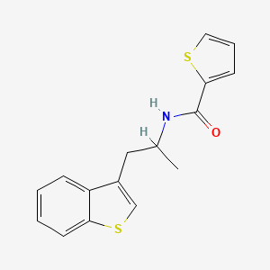 molecular formula C16H15NOS2 B2553312 N-[1-(1-benzothiophen-3-yl)propan-2-yl]thiophene-2-carboxamide CAS No. 2034617-35-9