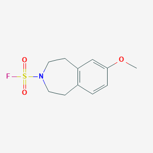 molecular formula C11H14FNO3S B2553313 7-Methoxy-1,2,4,5-tetrahydro-3-benzazepine-3-sulfonyl fluoride CAS No. 2411276-03-2