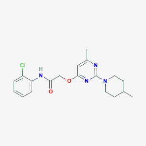 N-(2-chlorophenyl)-2-{[6-methyl-2-(4-methylpiperidin-1-yl)pyrimidin-4-yl]oxy}acetamide