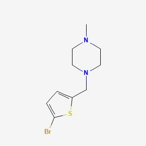 molecular formula C10H15BrN2S B2553316 1-[(5-Bromothiophen-2-yl)methyl]-4-methylpiperazine CAS No. 414883-01-5