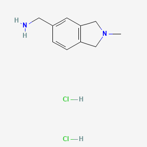 (2-Methyl-1,3-dihydroisoindol-5-yl)methanamine;dihydrochloride