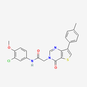 N-(3-chloro-4-methoxyphenyl)-2-[7-(4-methylphenyl)-4-oxothieno[3,2-d]pyrimidin-3(4H)-yl]acetamide