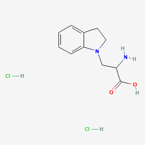 2-Amino-3-(2,3-dihydroindol-1-yl)propanoic acid;dihydrochloride