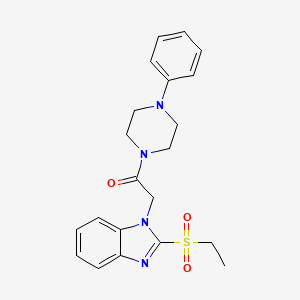2-(2-(ethylsulfonyl)-1H-benzo[d]imidazol-1-yl)-1-(4-phenylpiperazin-1-yl)ethanone