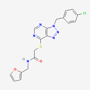 2-((3-(4-chlorobenzyl)-3H-[1,2,3]triazolo[4,5-d]pyrimidin-7-yl)thio)-N-(furan-2-ylmethyl)acetamide