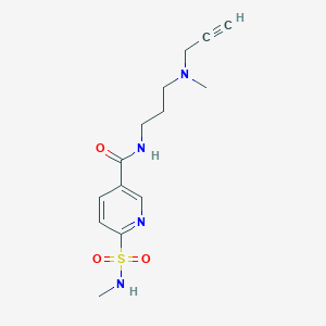 molecular formula C14H20N4O3S B2553347 N-{3-[methyl(prop-2-yn-1-yl)amino]propyl}-6-(methylsulfamoyl)pyridine-3-carboxamide CAS No. 2094168-16-6