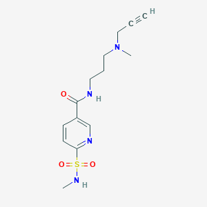N-{3-[methyl(prop-2-yn-1-yl)amino]propyl}-6-(methylsulfamoyl)pyridine-3-carboxamide