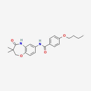 4-butoxy-N-(3,3-dimethyl-4-oxo-2,3,4,5-tetrahydrobenzo[b][1,4]oxazepin-7-yl)benzamide