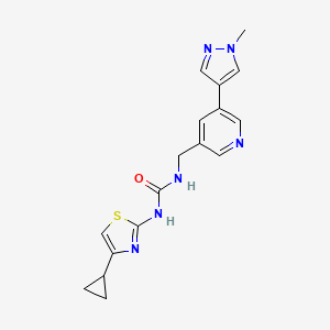 1-(4-cyclopropylthiazol-2-yl)-3-((5-(1-methyl-1H-pyrazol-4-yl)pyridin-3-yl)methyl)urea