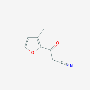 molecular formula C8H7NO2 B2553366 3-(3-Methylfuran-2-yl)-3-oxopropanenitrile CAS No. 158386-96-0