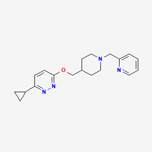 3-Cyclopropyl-6-[[1-(pyridin-2-ylmethyl)piperidin-4-yl]methoxy]pyridazine