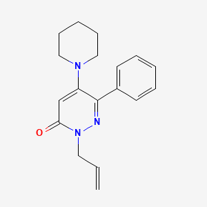 molecular formula C18H21N3O B2553373 6-Phenyl-5-(1-piperidinyl)-2-prop-2-enyl-3-pyridazinone CAS No. 861208-96-0