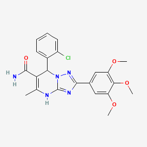 7-(2-Chlorophenyl)-5-methyl-2-(3,4,5-trimethoxyphenyl)-4,7-dihydro-[1,2,4]triazolo[1,5-a]pyrimidine-6-carboxamide