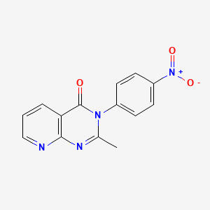 molecular formula C14H10N4O3 B2553384 2-methyl-3-(4-nitrophenyl)pyrido[2,3-d]pyrimidin-4(3H)-one CAS No. 1286696-96-5
