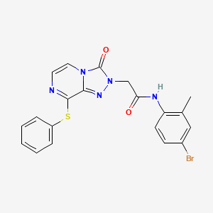 molecular formula C20H16BrN5O2S B2553387 N-(4-bromo-2-methylphenyl)-2-[3-oxo-8-(phenylsulfanyl)-2H,3H-[1,2,4]triazolo[4,3-a]pyrazin-2-yl]acetamide CAS No. 1251676-61-5