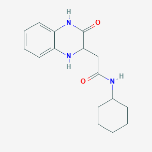 molecular formula C16H21N3O2 B255339 N-cyclohexyl-2-(3-oxo-1,2,3,4-tetrahydroquinoxalin-2-yl)acetamide CAS No. 1008018-85-6