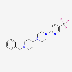 molecular formula C22H27F3N4 B2553394 1-(1-Benzylpiperidin-4-yl)-4-[5-(trifluoromethyl)pyridin-2-yl]piperazine CAS No. 2034611-53-3