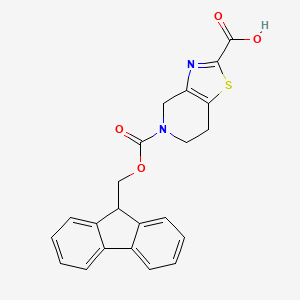 molecular formula C22H18N2O4S B2553397 5-{[(9H-fluoren-9-yl)methoxy]carbonyl}-4H,5H,6H,7H-[1,3]thiazolo[4,5-c]pyridine-2-carboxylic acid CAS No. 2091737-71-0