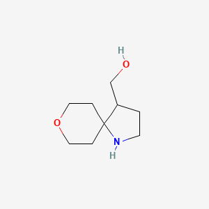 molecular formula C9H17NO2 B2553410 8-Oxa-1-azaspiro[4.5]decan-4-ylmethanol CAS No. 1784133-53-4