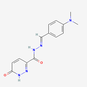 (E)-N'-(4-(dimethylamino)benzylidene)-6-oxo-1,6-dihydropyridazine-3-carbohydrazide