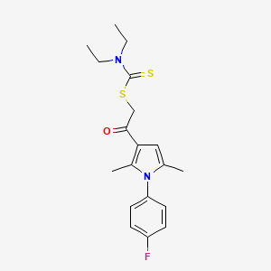 2-(1-(4-fluorophenyl)-2,5-dimethyl-1H-pyrrol-3-yl)-2-oxoethyl diethylcarbamodithioate