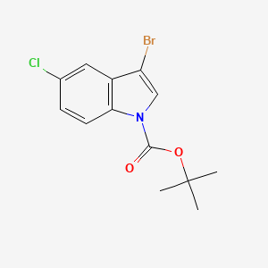 molecular formula C13H13BrClNO2 B2553429 tert-Butyl 3-bromo-5-chloro-1H-indole-1-carboxylate CAS No. 1303543-80-7