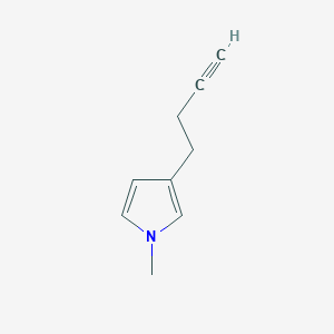 molecular formula C9H11N B2553430 3-But-3-ynyl-1-methylpyrrole CAS No. 2470436-37-2