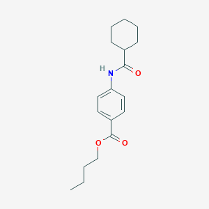 molecular formula C18H25NO3 B255349 Benzoic acid, 4-[(cyclohexylcarbonyl)amino]-, butyl ester 