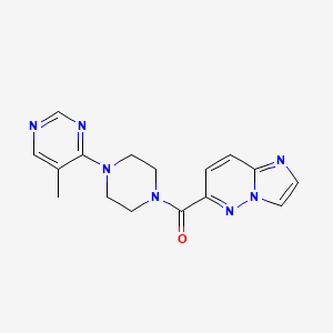 4-(4-{Imidazo[1,2-b]pyridazine-6-carbonyl}piperazin-1-yl)-5-methylpyrimidine