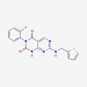 3-(2-fluorophenyl)-7-[(2-thienylmethyl)amino]pyrimido[4,5-d]pyrimidine-2,4(1H,3H)-dione