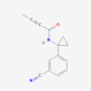 N-[1-(3-Cyanophenyl)cyclopropyl]but-2-ynamide