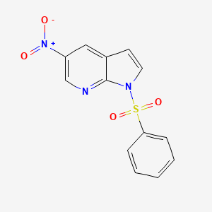 molecular formula C11H19NO3 B2553520 5-nitro-1-(phenylsulfonyl)-1H-pyrrolo[2,3-b]pyridine CAS No. 937012-11-8
