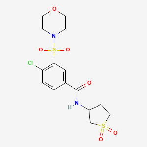 4-chloro-N-(1,1-dioxothiolan-3-yl)-3-morpholin-4-ylsulfonylbenzamide