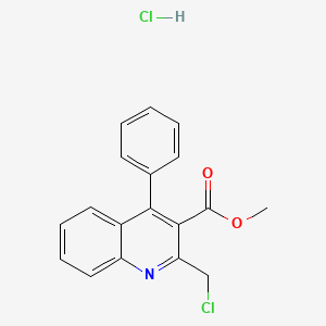 Methyl 2-(chloromethyl)-4-phenylquinoline-3-carboxylate hydrochloride