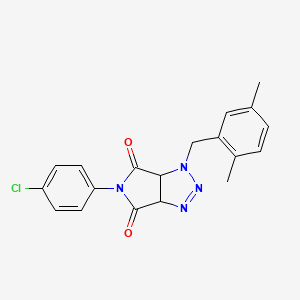 5-(4-chlorophenyl)-1-(2,5-dimethylbenzyl)-3a,6a-dihydropyrrolo[3,4-d][1,2,3]triazole-4,6(1H,5H)-dione