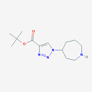 molecular formula C13H22N4O2 B2553530 Tert-butyl 1-(azepan-4-yl)triazole-4-carboxylate CAS No. 2287340-78-5