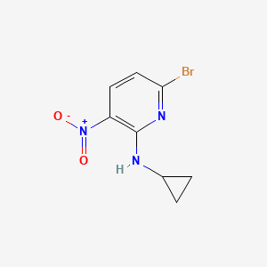 molecular formula C8H8BrN3O2 B2553536 6-Bromo-2-cyclopropylamino-3-nitropyridine CAS No. 2365418-31-9