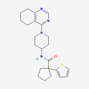 N-(1-(5,6,7,8-tetrahydroquinazolin-4-yl)piperidin-4-yl)-1-(thiophen-2-yl)cyclopentanecarboxamide