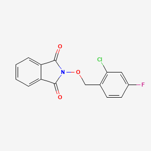 molecular formula C15H9ClFNO3 B2553540 2-[(2-chloro-4-fluorophenyl)methoxy]-2,3-dihydro-1H-isoindole-1,3-dione CAS No. 321430-34-6