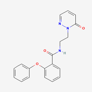 molecular formula C19H17N3O3 B2553541 N-(2-(6-oxopyridazin-1(6H)-yl)ethyl)-2-phenoxybenzamide CAS No. 1210496-13-1