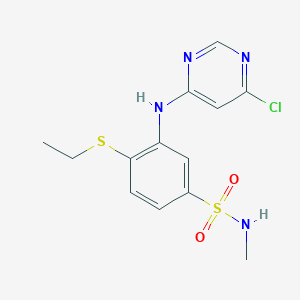 3-((6-chloropyrimidin-4-yl)amino)-4-(ethylthio)-N-methylbenzenesulfonamide