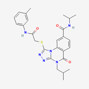 4-isobutyl-N-isopropyl-1-({2-[(3-methylphenyl)amino]-2-oxoethyl}thio)-5-oxo-4,5-dihydro[1,2,4]triazolo[4,3-a]quinazoline-8-carboxamide