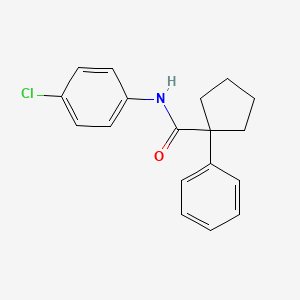 molecular formula C18H18ClNO B2553547 N-(4-chlorophenyl)-1-phenylcyclopentane-1-carboxamide CAS No. 1023526-15-9