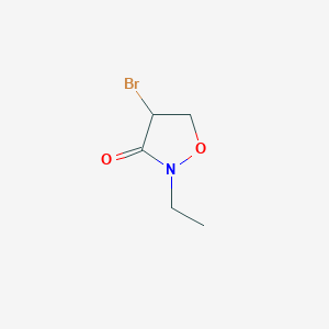 molecular formula C5H8BrNO2 B2553560 4-Bromo-2-ethyl-1,2-oxazolidin-3-one CAS No. 127245-35-6