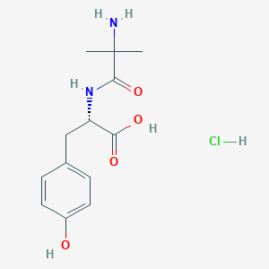 (2S)-2-[(2-Amino-2-methylpropanoyl)amino]-3-(4-hydroxyphenyl)propanoic acid;hydrochloride