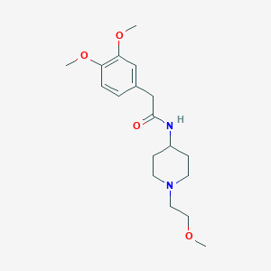 molecular formula C18H28N2O4 B2553569 2-(3,4-Dimethoxyphenyl)-N-[1-(2-methoxyethyl)piperidin-4-YL]acetamide CAS No. 1421490-50-7