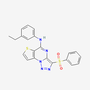 N-(3-ethylphenyl)-3-(phenylsulfonyl)thieno[2,3-e][1,2,3]triazolo[1,5-a]pyrimidin-5-amine