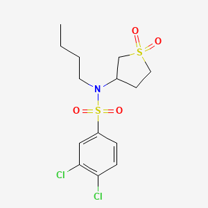 N-butyl-3,4-dichloro-N-(1,1-dioxo-1lambda6-thiolan-3-yl)benzene-1-sulfonamide