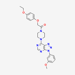 molecular formula C25H27N7O4 B2553609 2-(4-乙氧苯氧基)-1-(4-(3-(3-甲氧基苯基)-3H-[1,2,3]三唑并[4,5-d]嘧啶-7-基)哌嗪-1-基)乙酮 CAS No. 920415-71-0