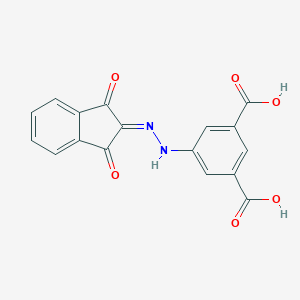 molecular formula C17H10N2O6 B255361 5-[2-(1,3-DIOXO-2,3-DIHYDRO-1H-INDEN-2-YLIDENE)HYDRAZIN-1-YL]BENZENE-1,3-DICARBOXYLIC ACID 